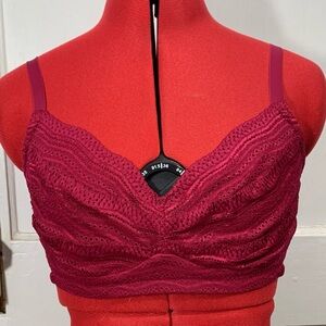 Cosabella Berry Red Pink Bralette XS